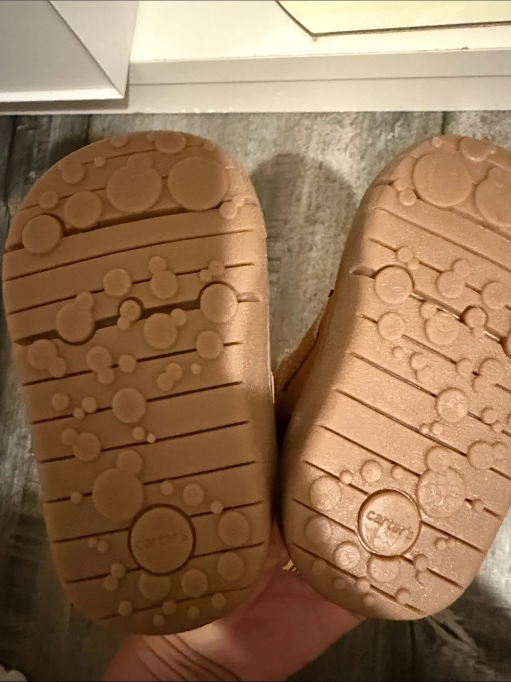 Carter's Toddler Tan Suede-Look Hook & Loop Boots